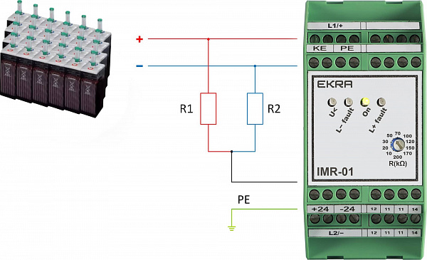 Connection scheme for IMR-01 relay