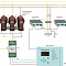 Пример схемы подключения терминала ЭКРА-СКИ-М и датчиков ДДТ для контроля эквивалентного сопротивления фаз сети переменного тока выше 1 кВ